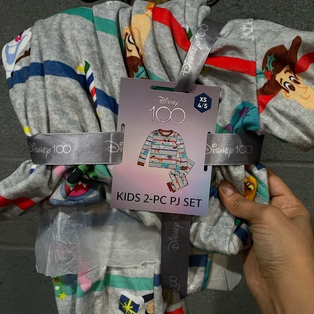 Disney Kids Pajama Set - Gray with Blue and Red Accents